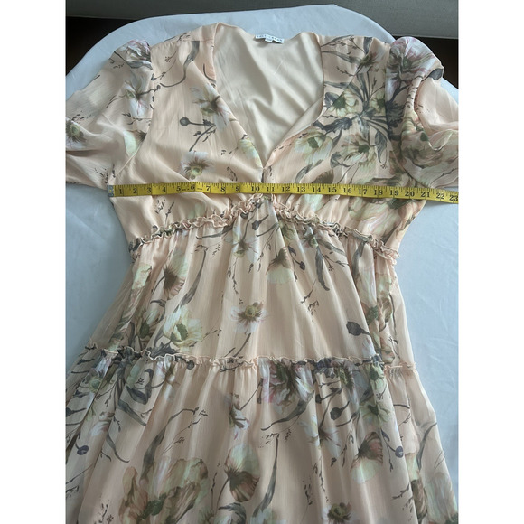 Baltic Born Santorini Floral Tiered Maxi Dress Womens Size 3XL Peach Classic - Picture 7 of 9